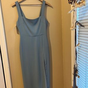 Babaton midi dress in slab blue